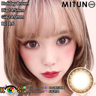 Mitunolens Holiday Brown ホリデーブラウン 1年用 14.5mm